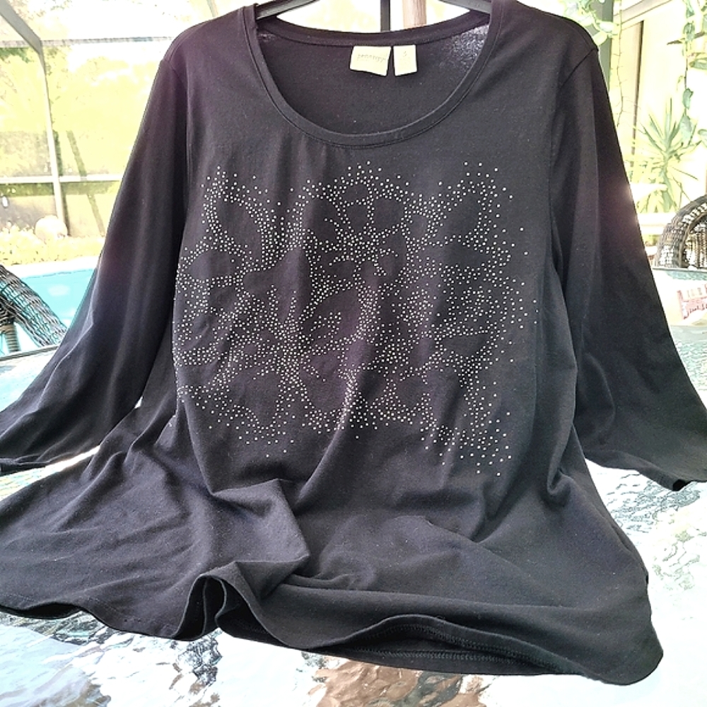 Zenergy Embellished Tee by Chico's Size3=16/XL